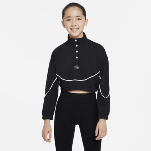 Nike Girls Icon Clash Snap Fleece Pullover Large - Picture 1 of 9